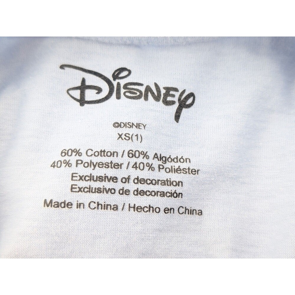 Disney Crochet Mickey Mouse "Keep On Dreaming" Blue Cropped T-Shirt Size S/M - Picture 2 of 6